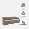 Elegantensemble Wood 3 Seater With Upholstery Non Storage Sofas In Grey Colour