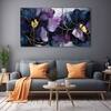 The Castle Decor Flower Art Wall Painting Wooden Framed 27x48 Inch