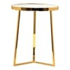 Metalsmith Marble Side Table in Gold Finish