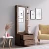 Hexa Red Wooden Dressing Table in Flower Wenge Colour