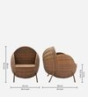 Melbourne Wicker Table And Chair Set In Brown Dual Tone Finish