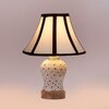 Devansh Multi Cotton Shade Lamp With Wood & Mosaic Glass Base For Decoration/Office/Home/Gifting/Study For Decoration/Office/Home/Gifting/Study