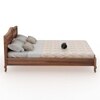 Owen Solid Wood Queen Size Non Storage Bed In Urban Teak Finish
