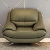 Clarkson 1 Seater Leatherette Sole in Olive Green Colour