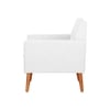 Thomas Fabric Lounge Chair in Off White Colour