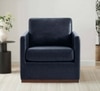 Bobby PU Leather Lounge Chair in Blue