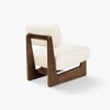 Kino Solid Wood Lounge Chair in Brown Colour
