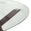 Wesley Glass 4 Seater Dining Table In Dark Walnut Finish