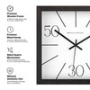 Minimal Square Wooden Wall Clock with 50–30–10 Numeric Dial