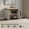 Baltoro Engineered Wood Shoe Rack with Seating in White Finish