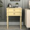 Maze Mango Wood Side and End Table in Yellow Finish