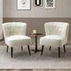 Azal Accent Chair in Cream Colour Set 2