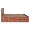 Yashika Solid Wood King  Size Bed With Hydraulic Storage (Honey Oak Finish)