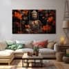 The Castle Decor Lord Buddha Meditation Wall Painting Wooden Framed 27x48 Inch (Style 9)