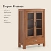 Carnegie Display Cabinet in Amber Walnut Finish