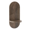 Gabe Solid Wood Wall Shelf In Danish Walnut Finish