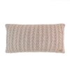 Colette Cloudy Grey Cotton Knitted Cushion Cover 12X20 Inches
