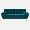 Faro Velvet 3 Seater Sofa in T Blue Colour