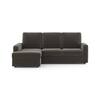 Apollo Compact Sofa (Colour : Smoke, Cushion : Soft, Back Type : High Back, Seating Capacity : Left Aligned 2 Seater + Left Aligned Chaise)