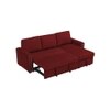 Solace  Pull Out Sofa cum Bed  in Maroon Colour