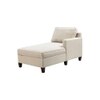 Alba Fabric Chaise Lounger in Cream Colour