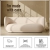 Plushprestige Wood 3 Seater With Upholstery Non Storage Sofa In White Colour