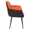 Adiko Leatherette Lounge Chair in Orange Colour