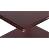 Maude Solid Wood Side Table in Ss Polish & Matte Walnut Finish