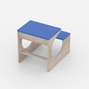 Montessori Toddler Activity Table & Chair in Oak and Blue