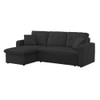 William Solid Wood Sofa cum Bed in Black