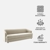 Elegantensemble Wood 3 Seater With Upholstery Non Storage Sofa In White Colour