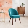 Toled Fabric Accent Chair in Teal Blue Colour