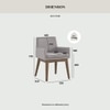 Scandinavian Chanel Arm Chair Cocoa Finish