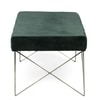 Zenith Sheesham Wood Accent 2 Seater Bench   In Green Cotton Velvet