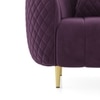 Amora 3 Seater Fabric Sofa In Plumy Purple Velvet Colour