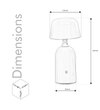 Orfeo Modern Cordless Led Touch Control Dimmable 3 Light Color Tunable Table Lamp With Usb Rechargeable