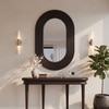 Rensa Solid Wood Mirror Frame In Dark Walnut Finish