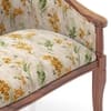 Florence 2 Seater Sofa In Teak Finish with Mustard Floral Colour