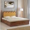 Tavora Sheesham Wood Queen Size Bed With Box Storage In Provincial Teak Finish
