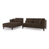 Lewis Sectional Sofa (Colour : Mocha, Cushion : Soft, Seater : Left Aligned 3 Seater + Left Aligned Chaise)