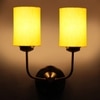 Devansh Metal Electric Wall Light in Gold Colour with Yellow Shade Count of 2 Lights