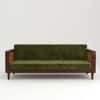 Padam Solid Wood 5 Seater Rattan Designed Sofa Set  In  Teak Finish