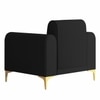Veniza Velvet 1 Seater Sofa In Black Colour