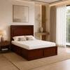 Sahaj Solid Wood Compact Queen Bed Box Storage Provincial Teak Finish Mattress 60 x 72 Inches