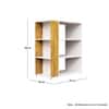 Hexa Engineered Wood Bookshelf Multipurpose Storage Rack in Frosty White and Giant Wood Colour