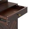 Nina Dressing Table With Storage Drawer in Walnut Finish