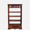 Sheesham Solid Wood  Bookshelf in Honey Oak Finish