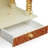 D'Dass Red and Golden Sheesham Wood and Mdf Temple For Pooja In Home and Office