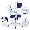 Mearveal Mid Back Ergonomic Chair in Blue Colour