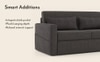 Camden 3 Seater Pull Out Sofa cum Bed In Smoke Grey Colour